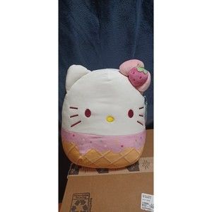 Sanrio Hello Kitty Squishmallow Ice Cream Cone 12" BNWT